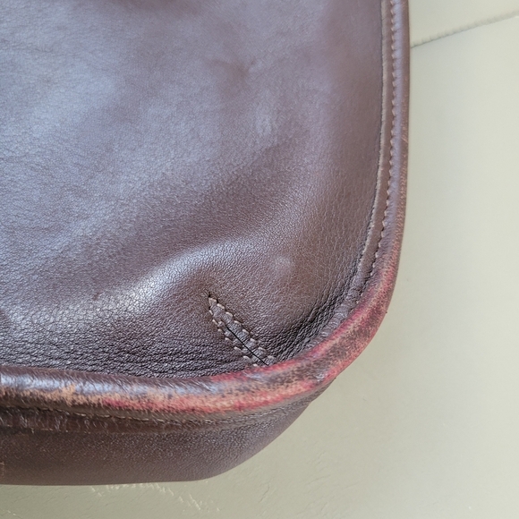 Vintage Coach Ergo Mini Boho zip bag 1998 9020 Mini Shoulder Brown Mahogany Y2k - Picture 3 of 9